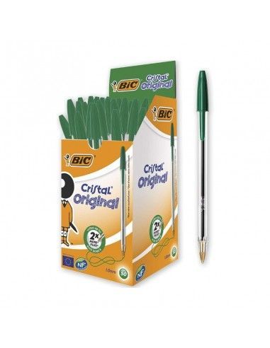 Bolígrafo Bic Verde Cristal Original...