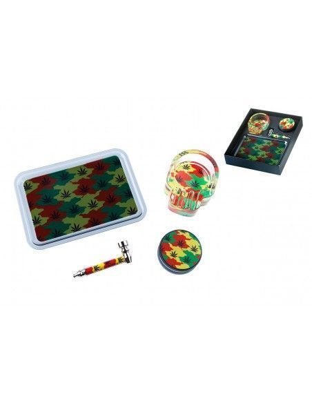 Set De Regalo Superhéroes Cenicero/Grinder/Pipeta/Bandeja Cáñamo Multicolor -340348