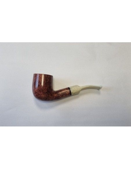 Pipa Angelo Marrón Con Boquilla Brillante Y Ligeramente Doblada -300036