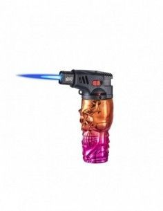 Encendedor Ch De Llama Azul Con Calavera Anodizada -...