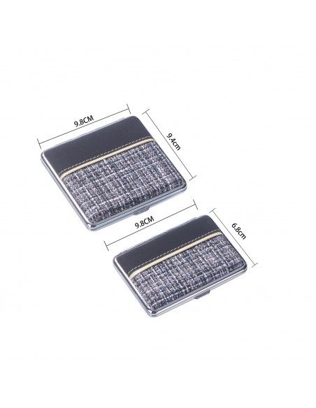 Estuche Para Cigarrillos Ch En 2 Tamaños Con Línea Beige - Modelo Dl-12 40519069