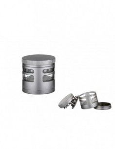 Grinder 4 Partes, Metal Gris, Ø4.5Cm, H.5Cm Con Ventana